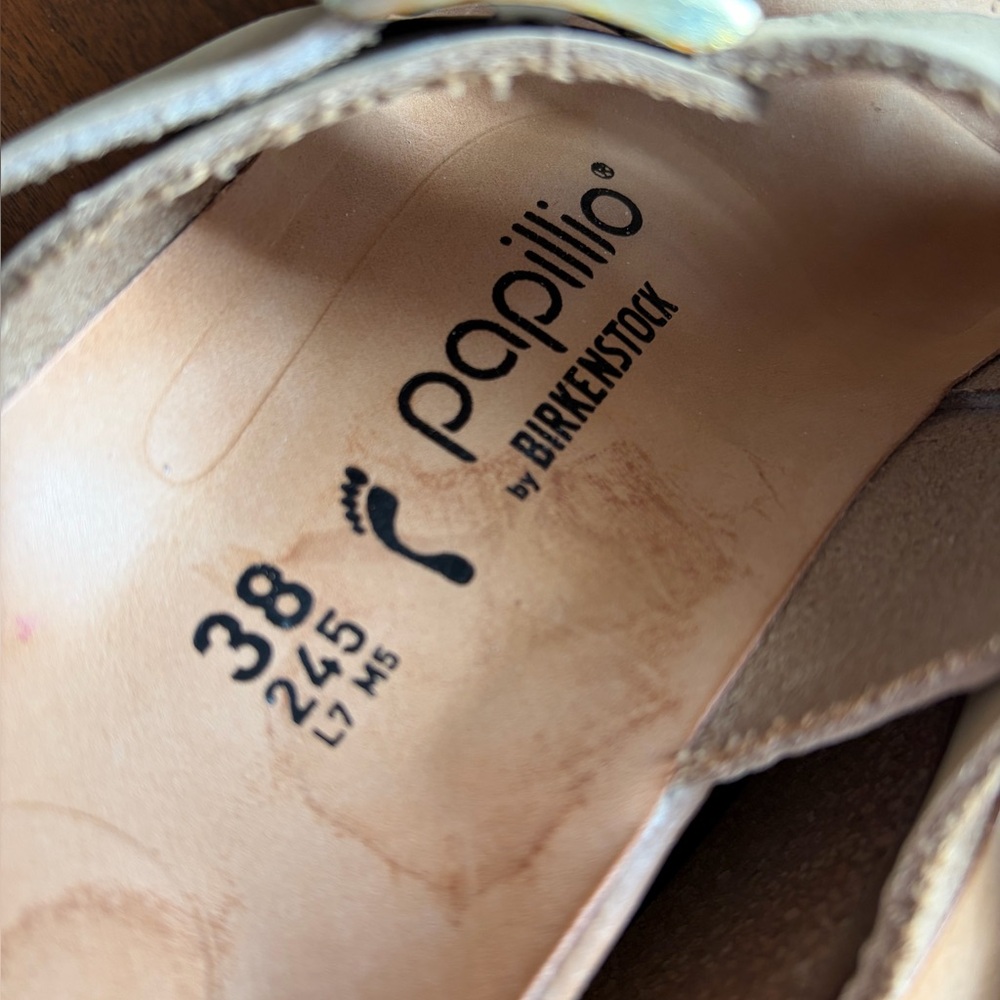Birkenstock Women's Cream Cork Platform Sandals - Picture 4 of 9